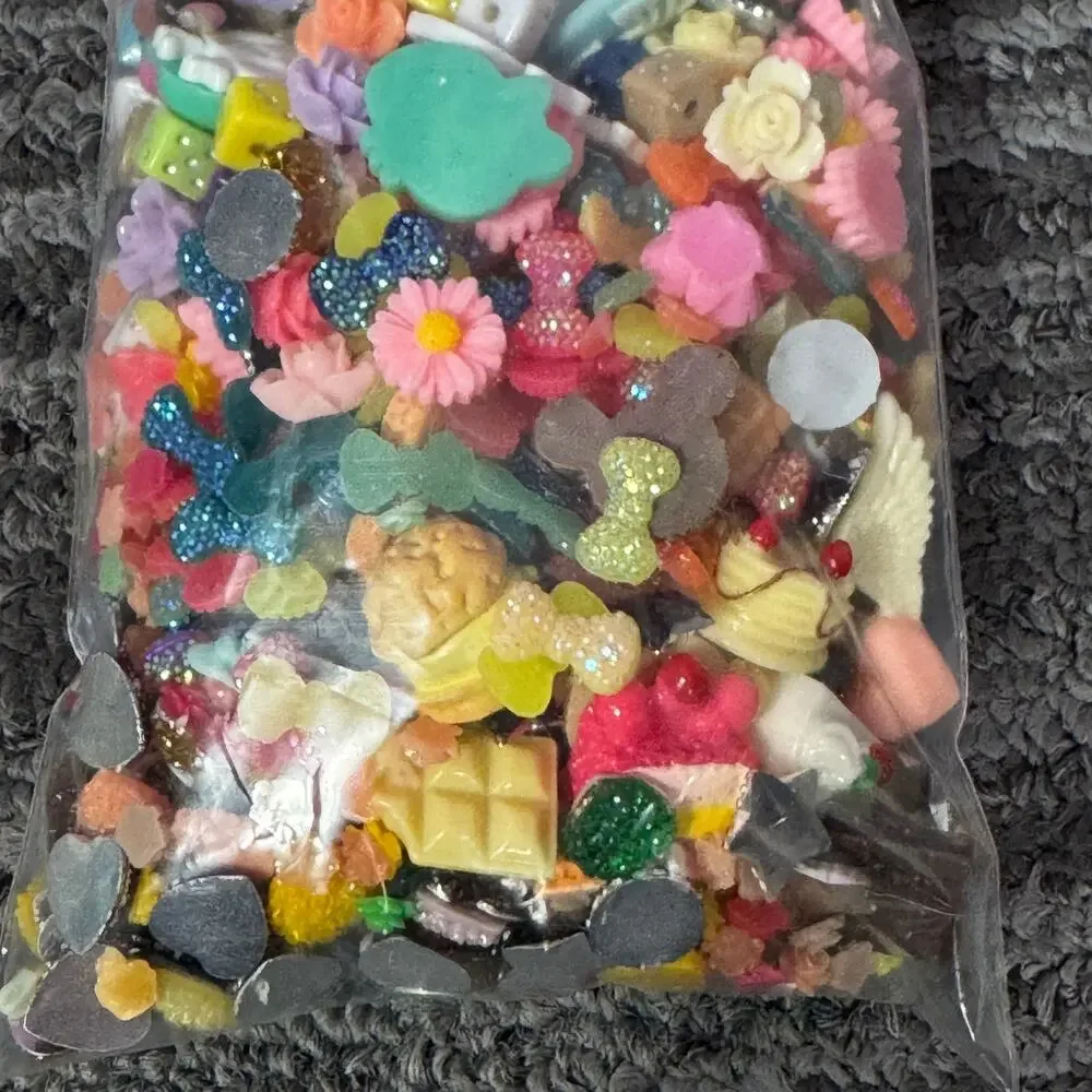 Mixed Resin Charms Lot Kawaii Cabochons Flatback Craft Embellishments Bulk
